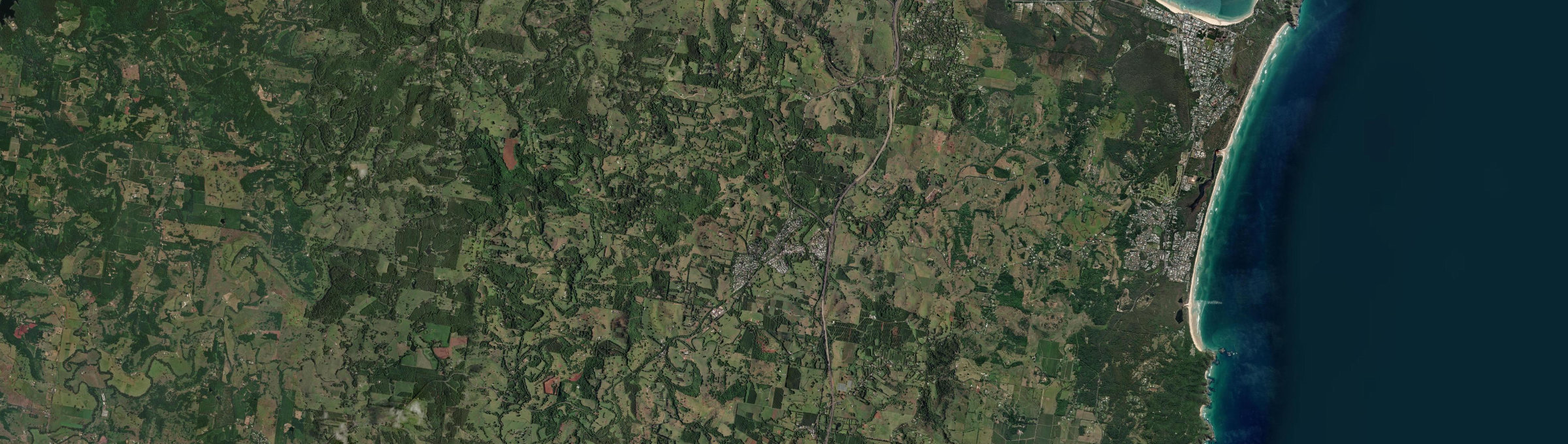 Aerial view of Bangalow, NSW