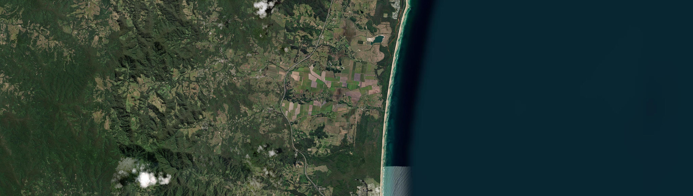 Aerial view of Wooyung, NSW