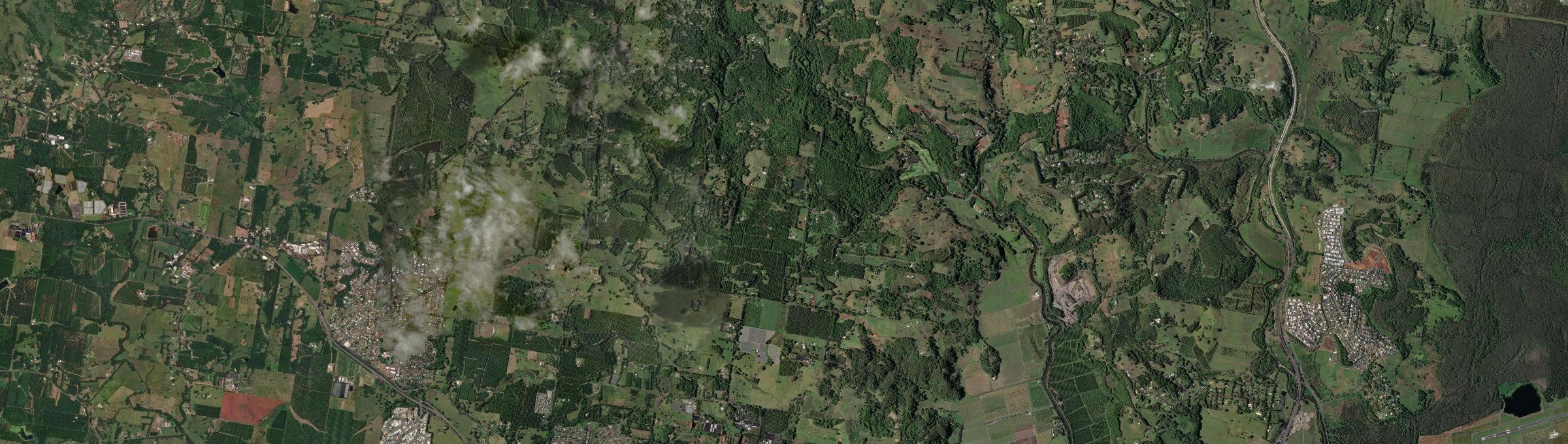 Aerial view of Tuckombil, NSW