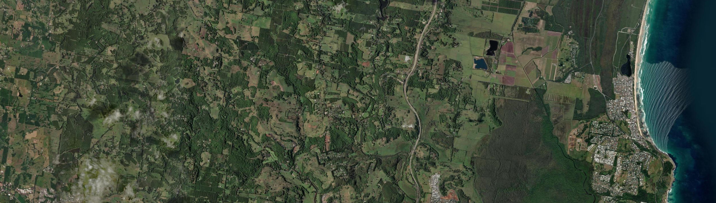 Aerial view of Tintenbar, NSW