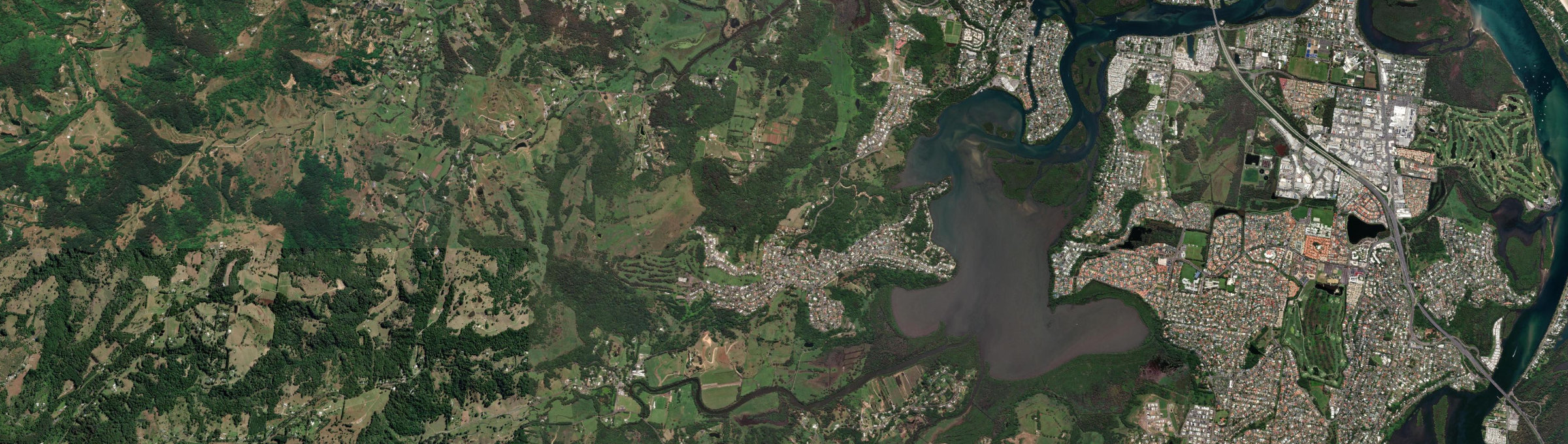 Aerial view of Bilambil Heights, NSW