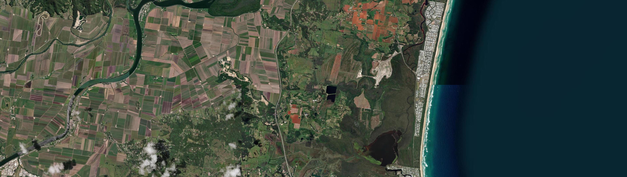 Aerial view of Duranbah, NSW