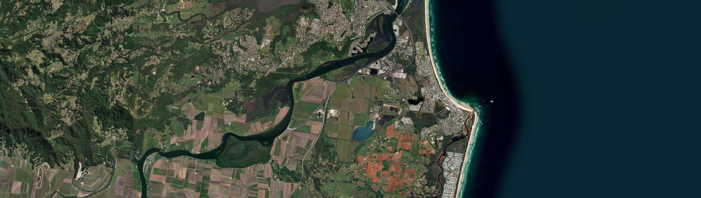 Aerial view of Chinderah, NSW