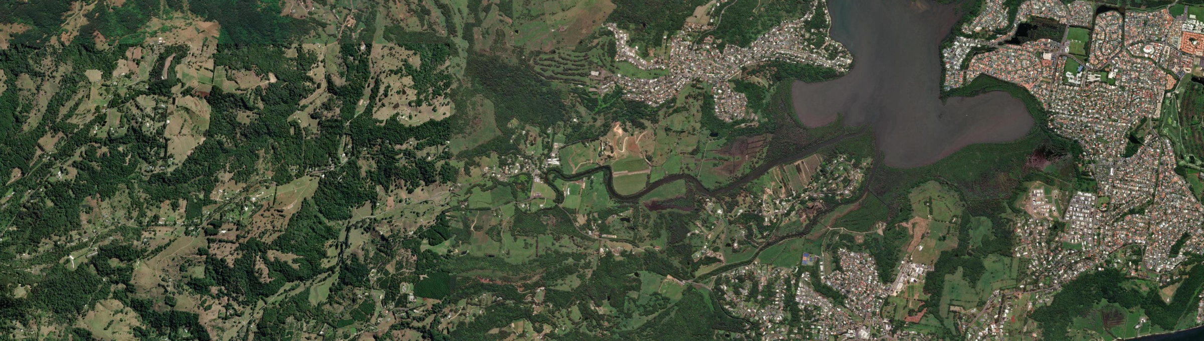 Aerial view of Bilambil, NSW
