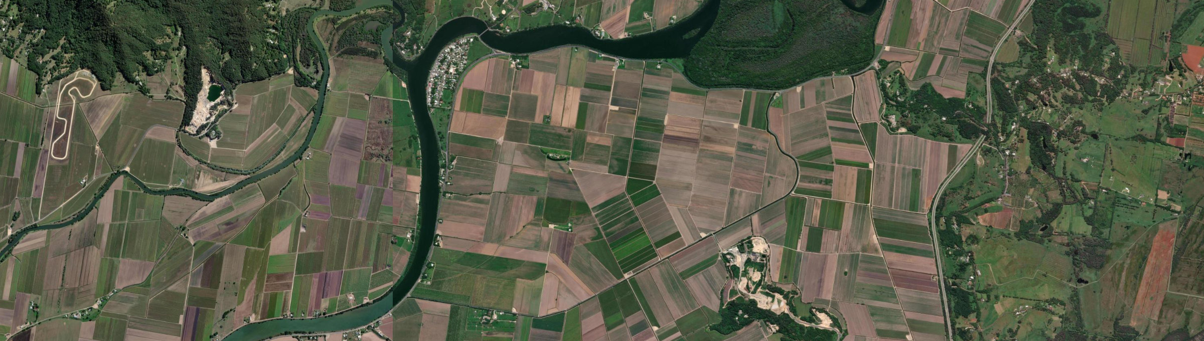 Aerial view of Tumbulgum, NSW