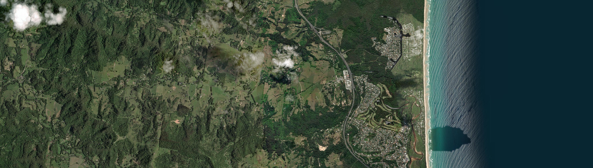Aerial view of Billinudgel, NSW