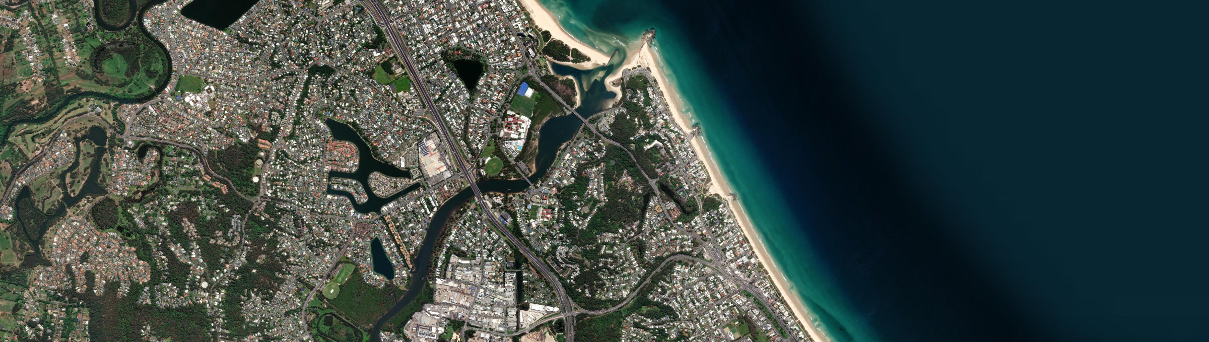 Aerial view of Currumbin, QLD