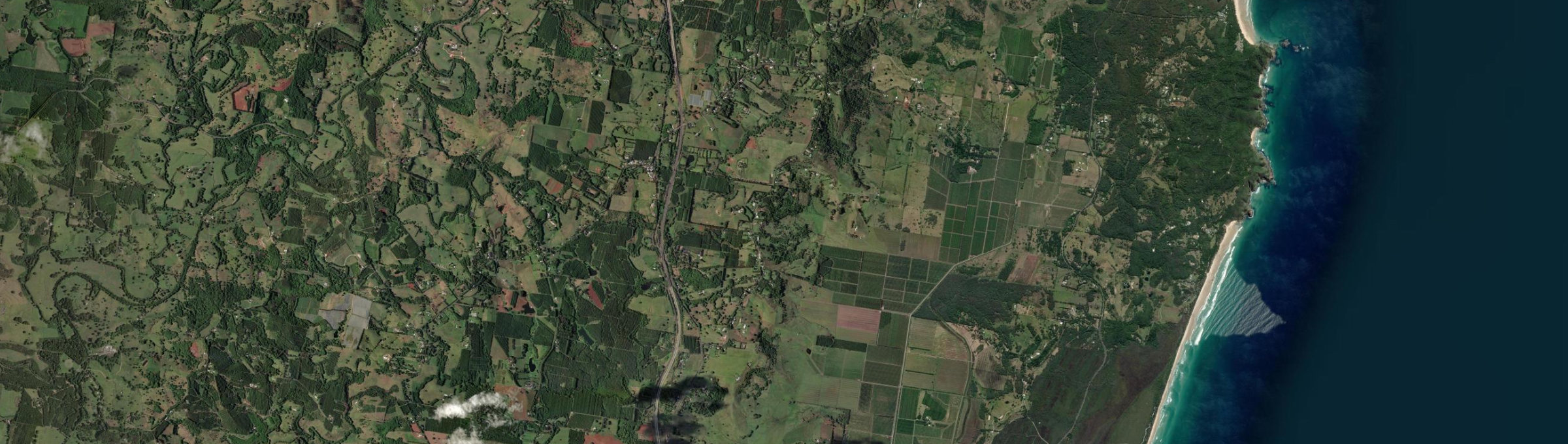 Aerial view of Newrybar, NSW