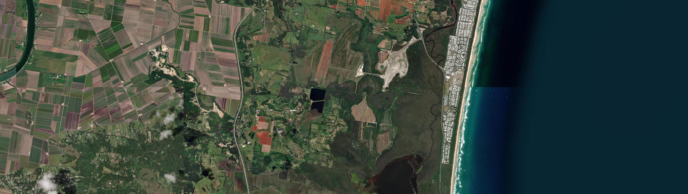 Aerial view of Kings Forest, NSW
