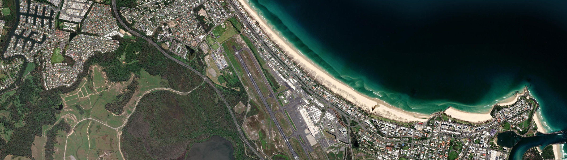 Aerial view of Bilinga, QLD