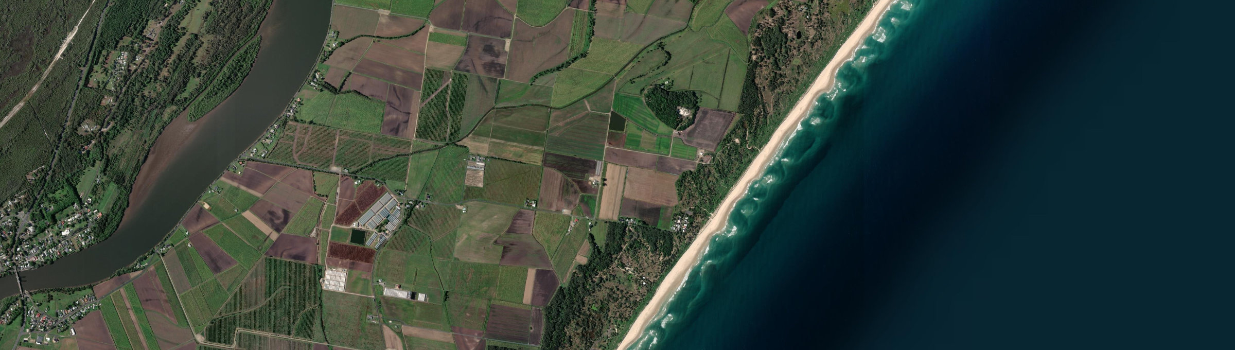 Aerial view of Patchs Beach, NSW