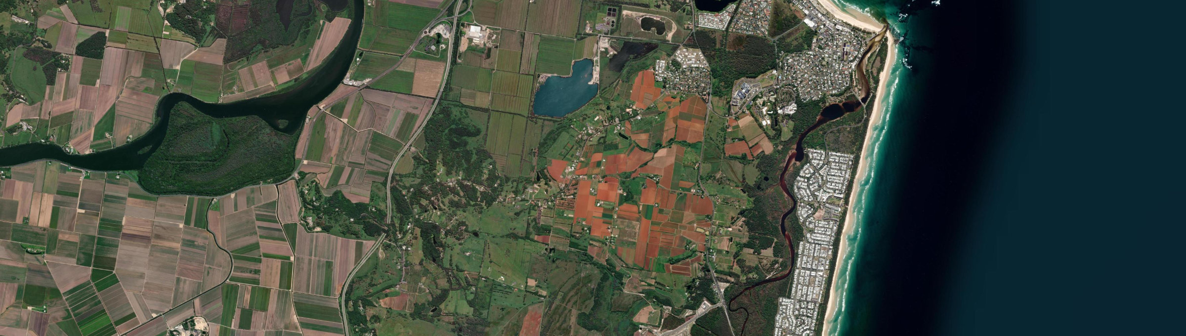 Aerial view of Cudgen, NSW