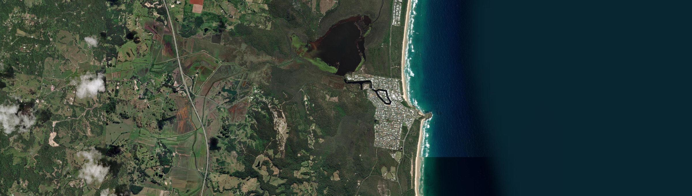 Aerial view of Bogangar, NSW