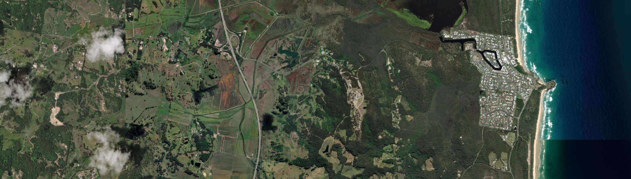 Aerial view of Tanglewood, NSW