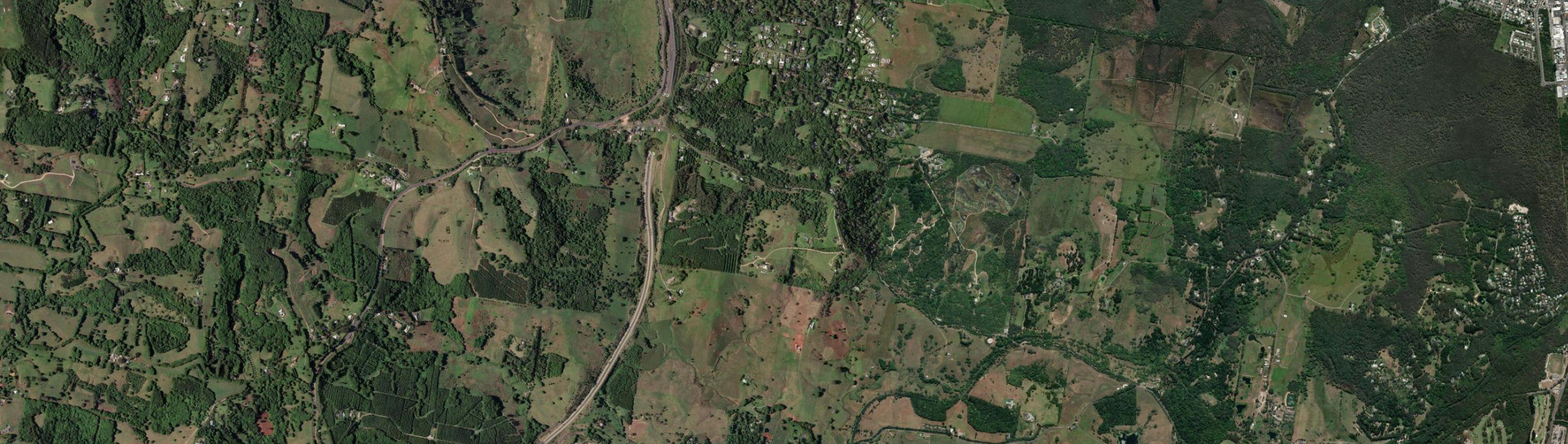 Aerial view of McLeods Shoot, NSW