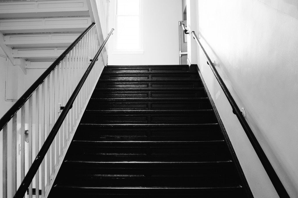 She's buying a stairway to bargains
