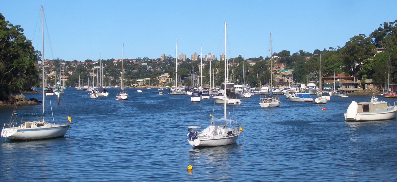 Cammeray, NSW, Sailboats on Middle Harbour waterway
