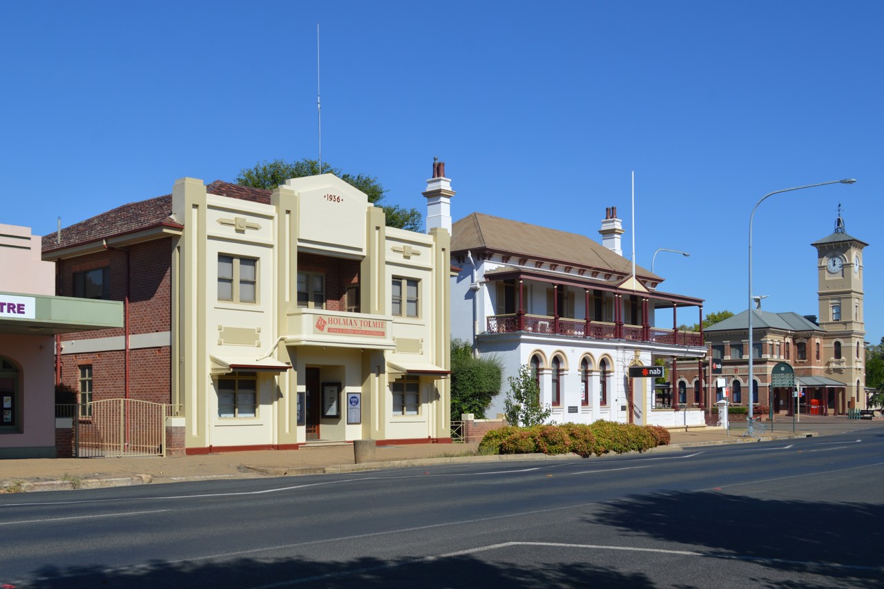 Cootamundra, NSW, Historic buildings along a central street