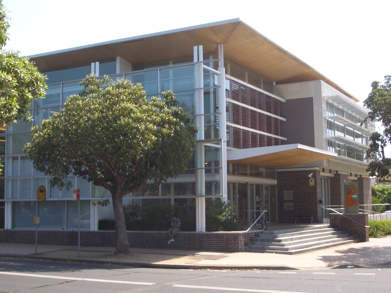 Homebush, NSW, Modern library building with glass facade